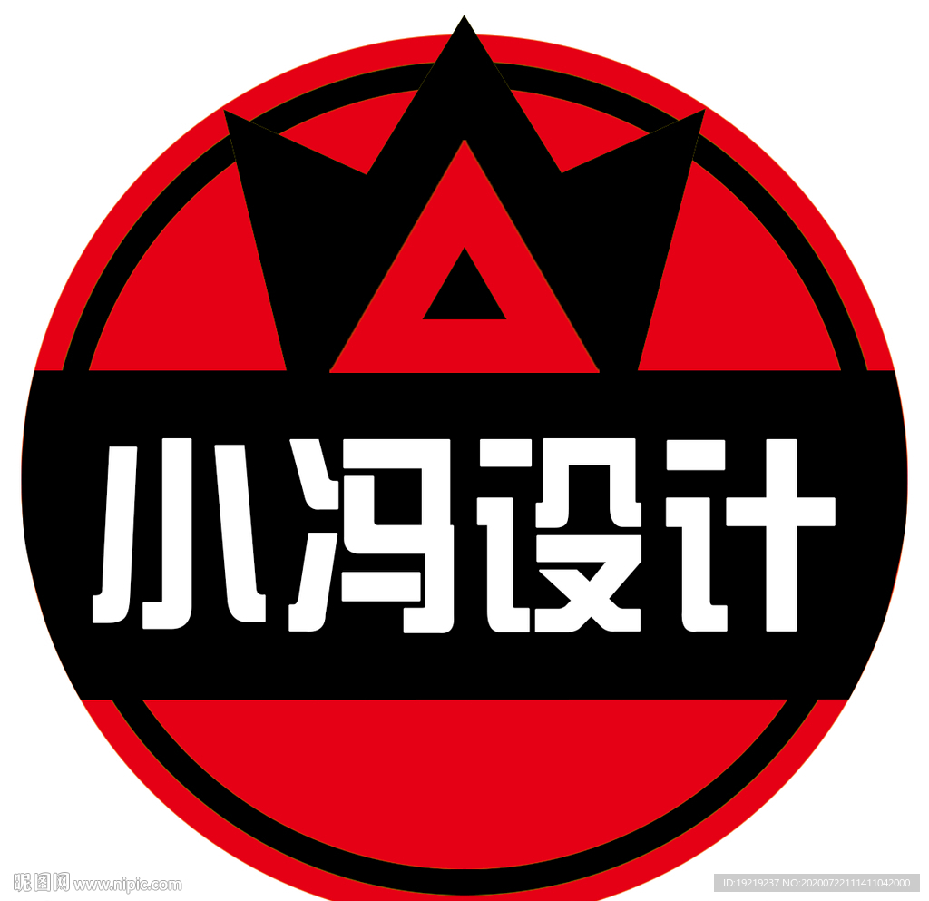 文字图形头像（黑红）