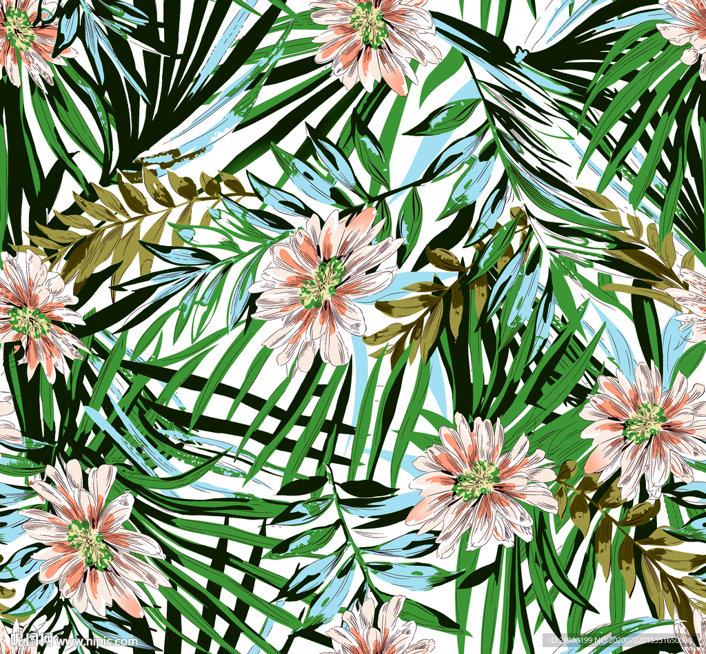 大牌花型 热带花