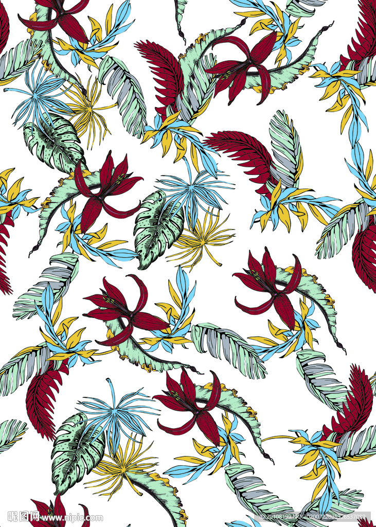 大牌花型 热带花