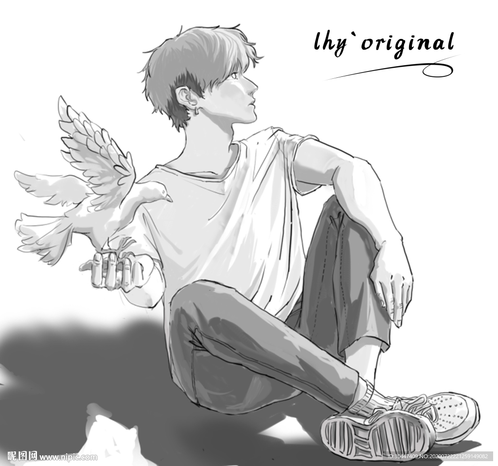 原创角色手绘图 动漫人物 卡通