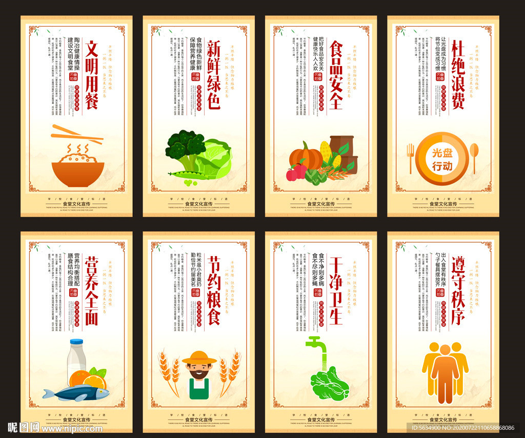 食堂文化 食堂展板