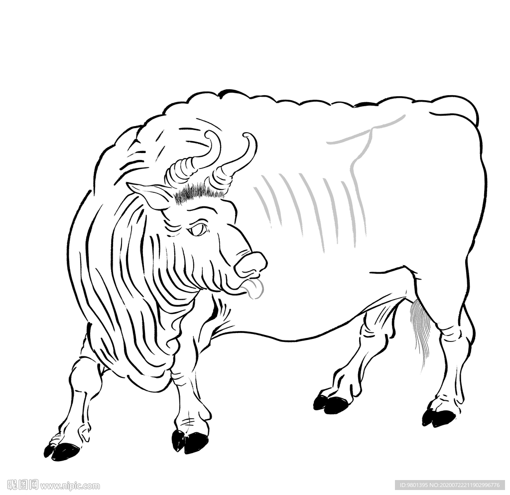谷风日记:牛年画牛，国画动物画《牛气冲天》《牛转乾坤》，作品尺寸四尺横_兴艺堂