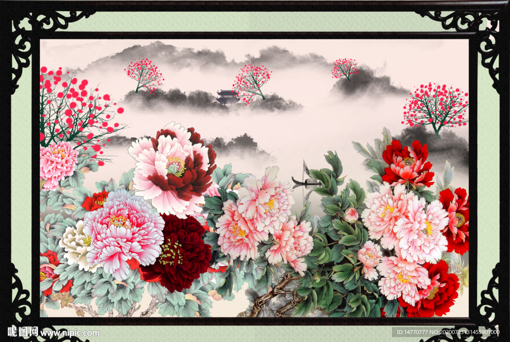 国画牡丹