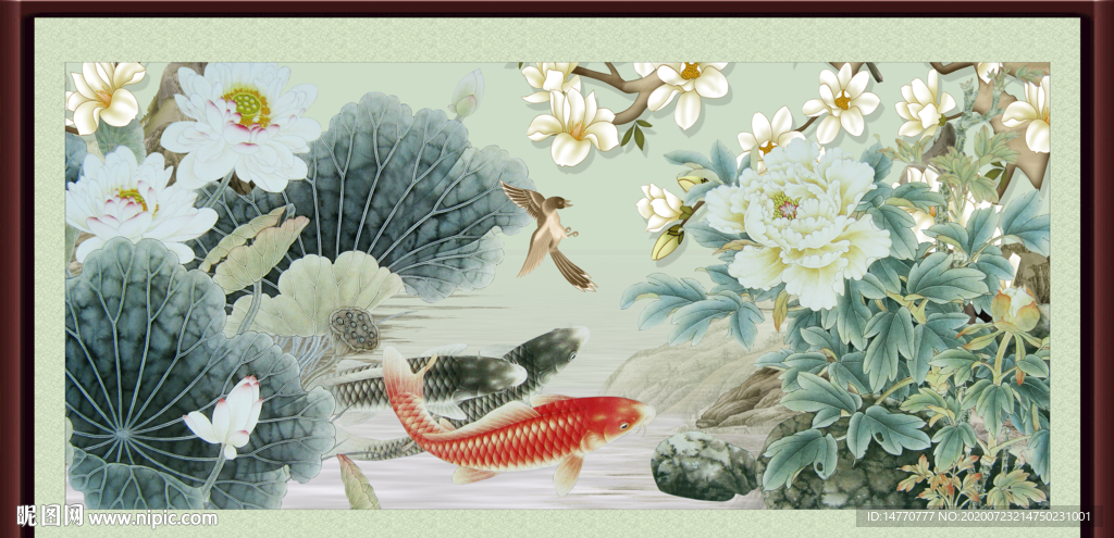 国画荷花