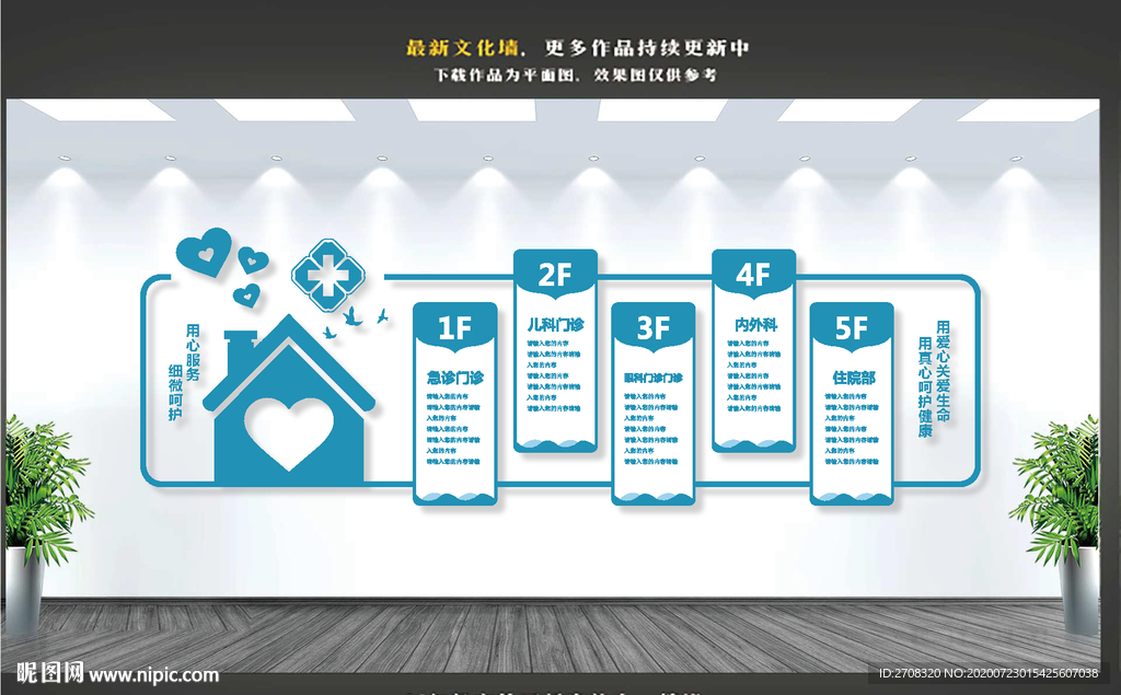 医院楼层科室文化墙