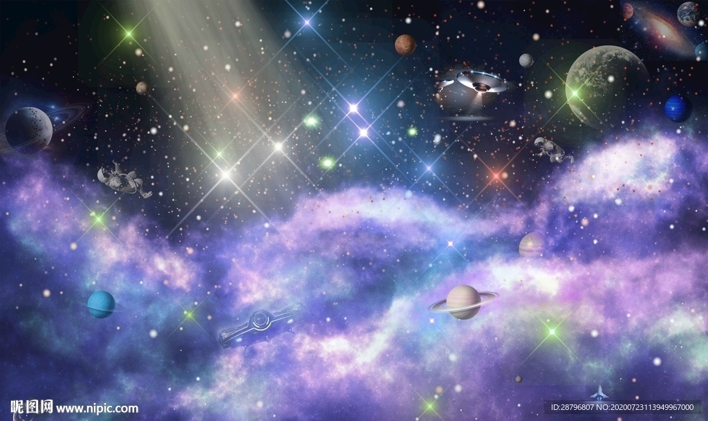 星空月亮背景