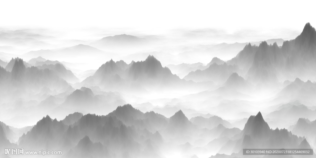 水墨山水绘图