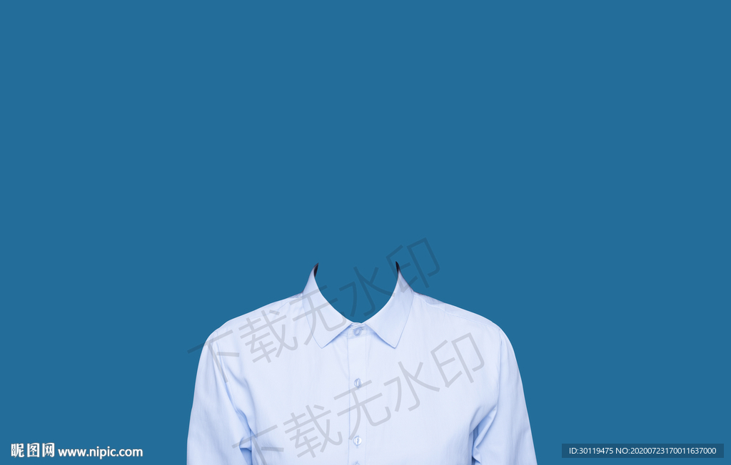 证件照蓝色衬衫