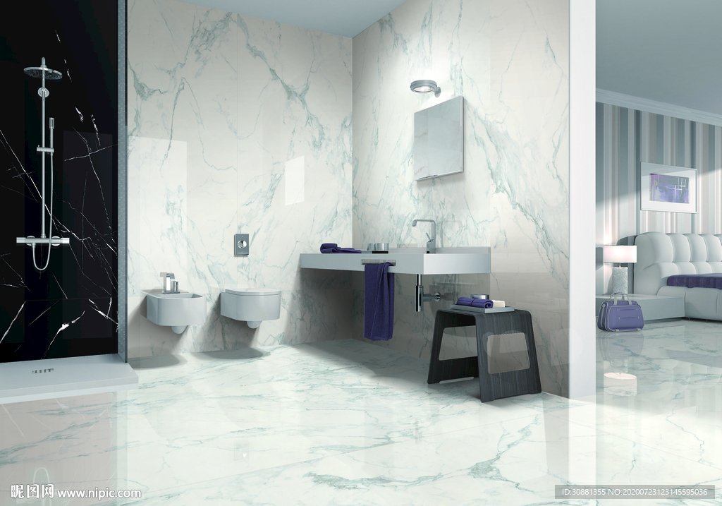 大板浴室效果图