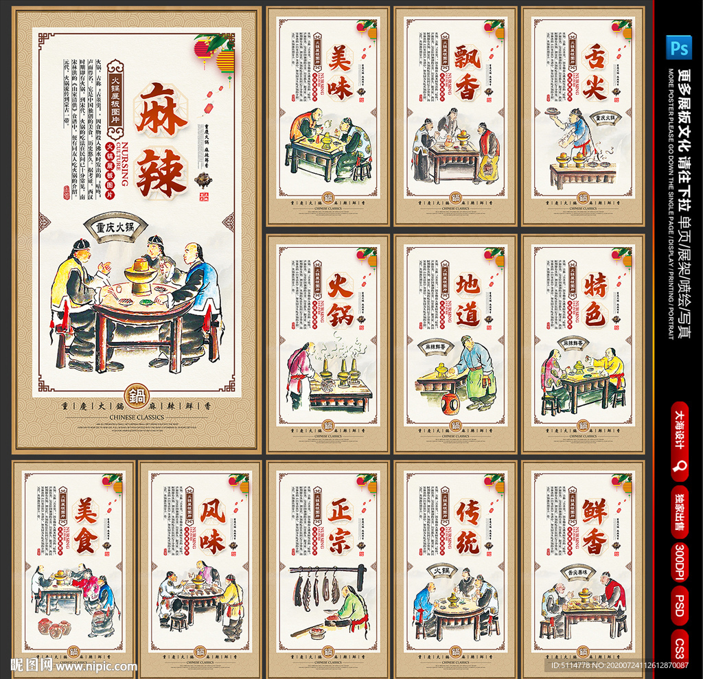 重庆火锅文化 重庆火锅展板