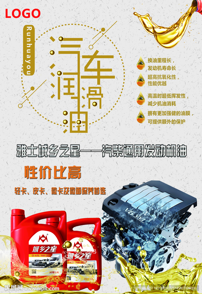 雅士润滑油产品海报展板设计图