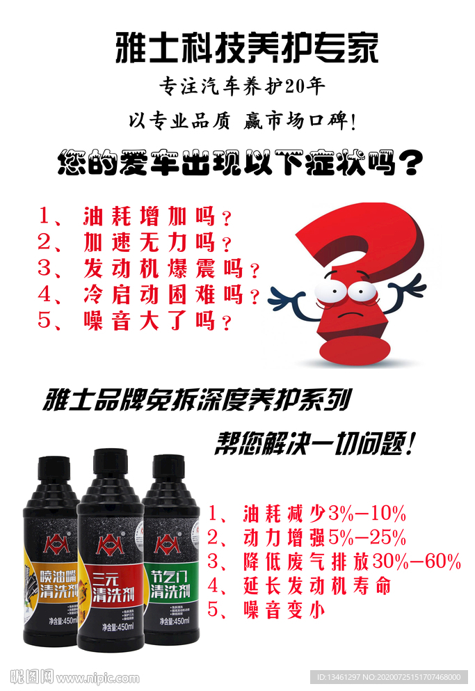 汽车深度养护展板海报设计