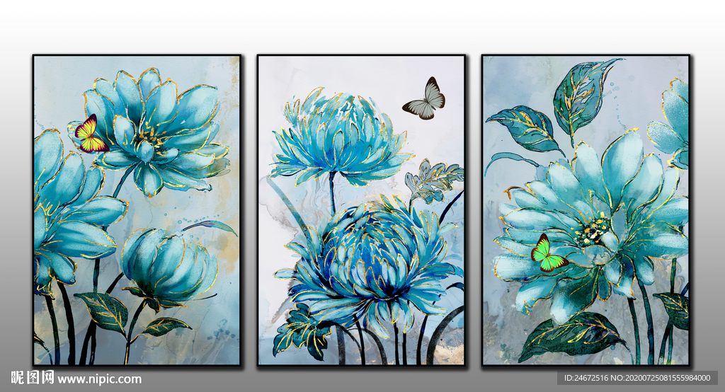现代花卉装饰画