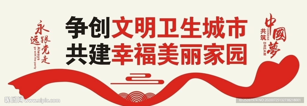 创文创卫社区文化墙