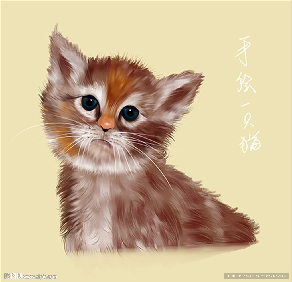 手绘猫咪