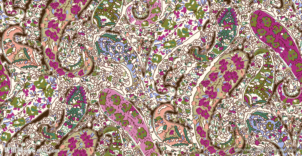 数码 印花 佩斯利 大牌