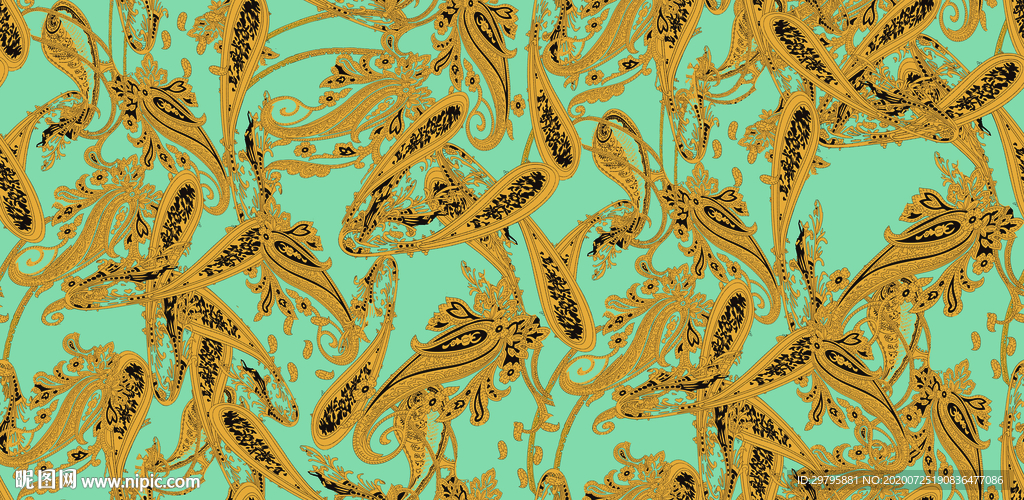 数码 印花 佩斯利 大牌