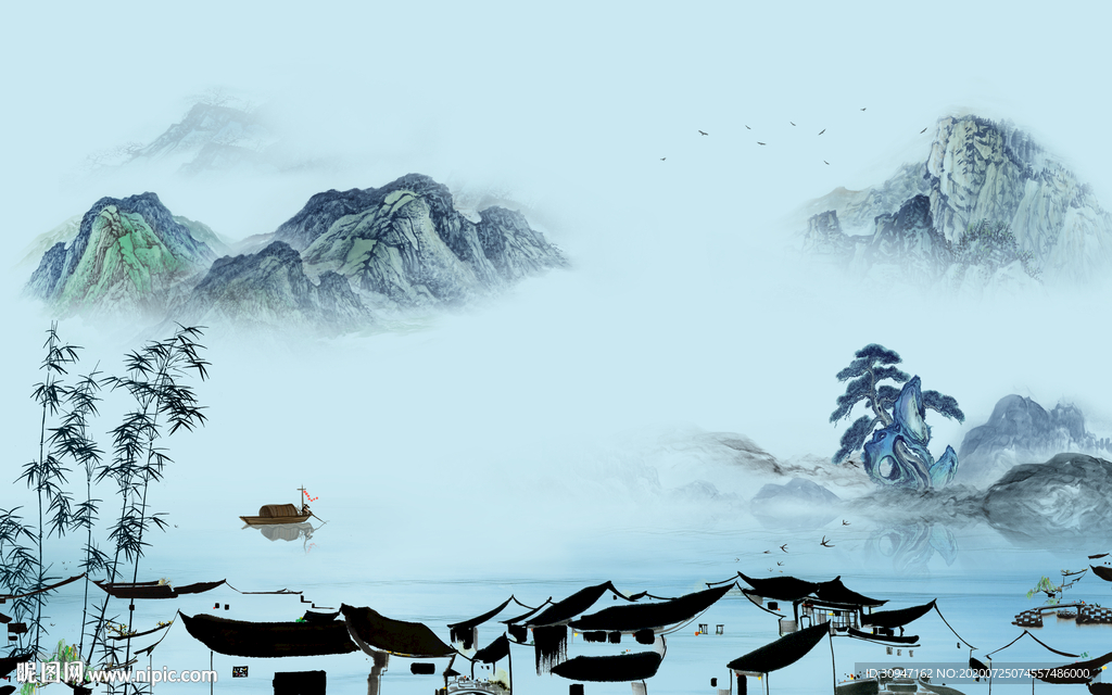 江南现代新山水画 TIF分层