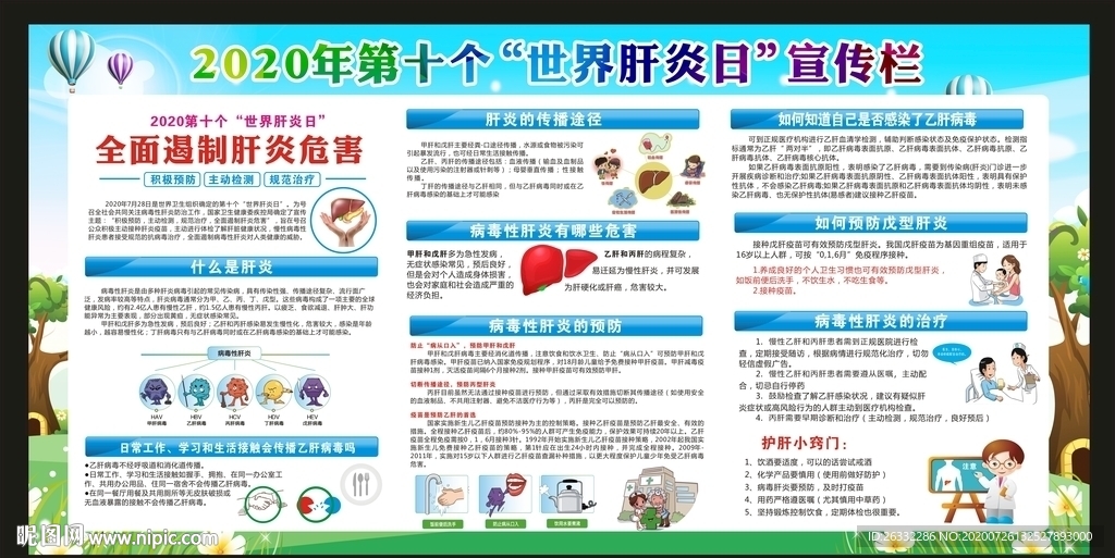 2020年 世界肝炎日 宣传栏