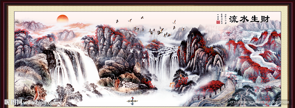 山水画 水墨山水画 意境山水画