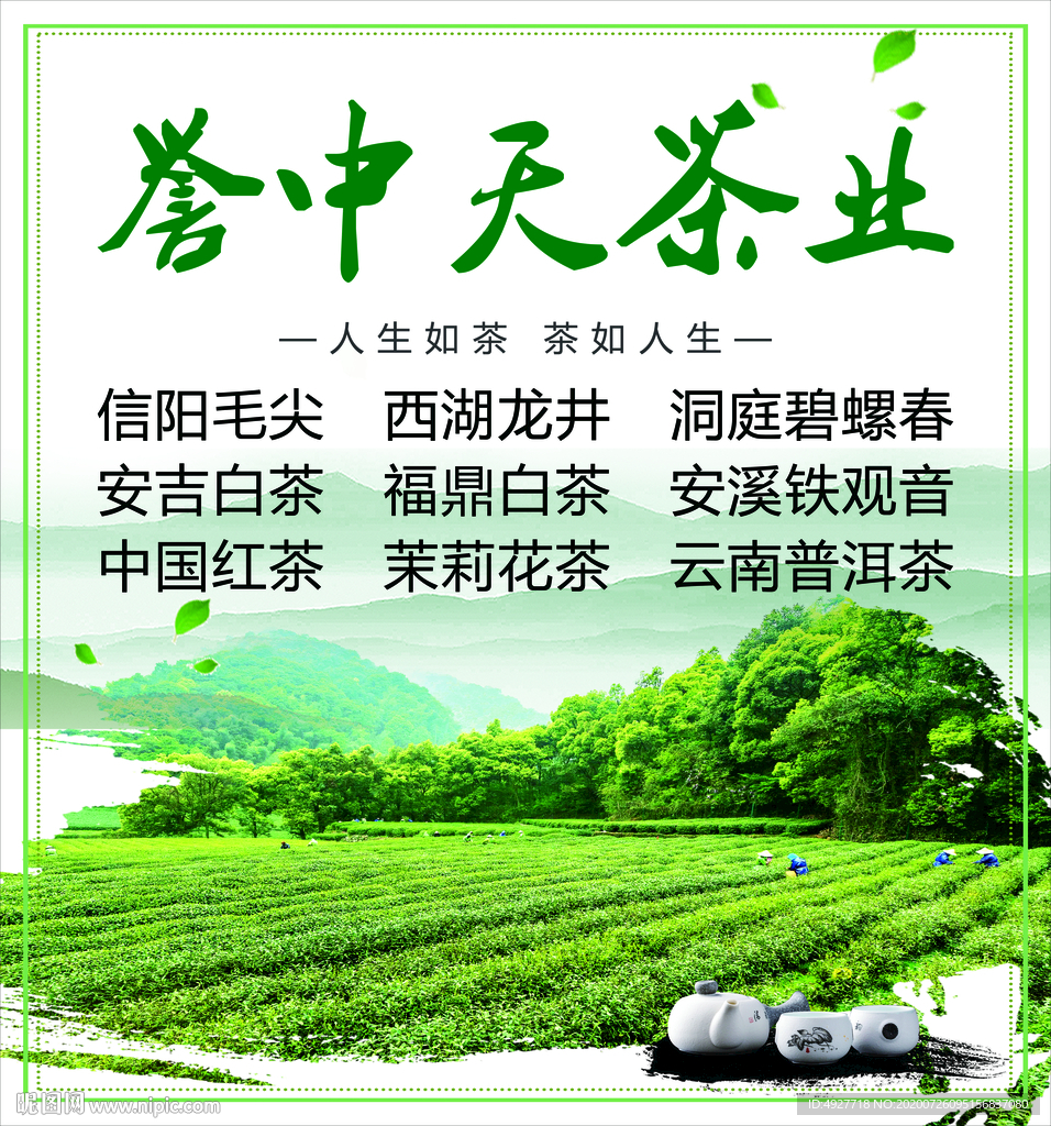 茶业背景墙