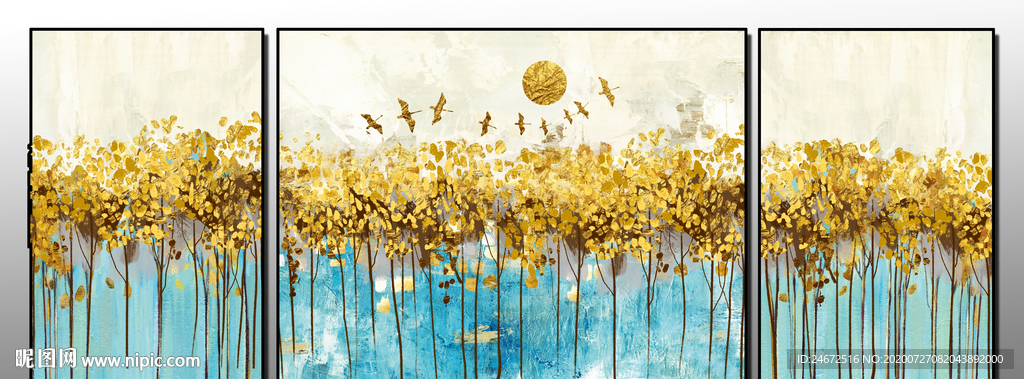 金色森林装饰画
