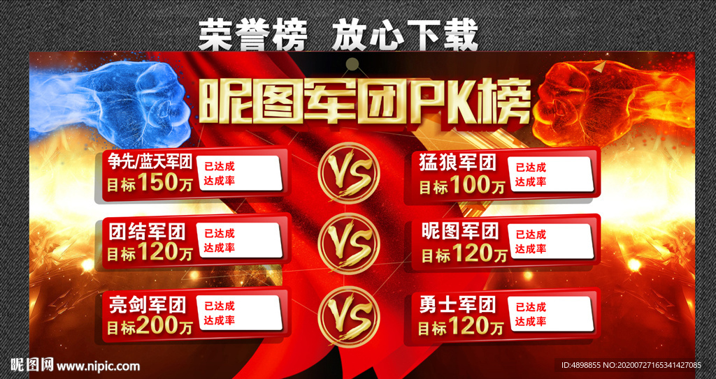 PK榜 为荣誉而战 业绩榜