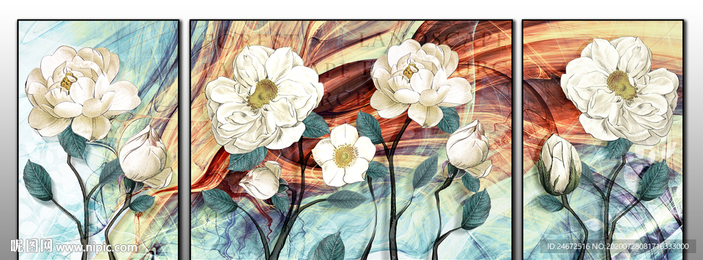 欧式花卉 装饰画