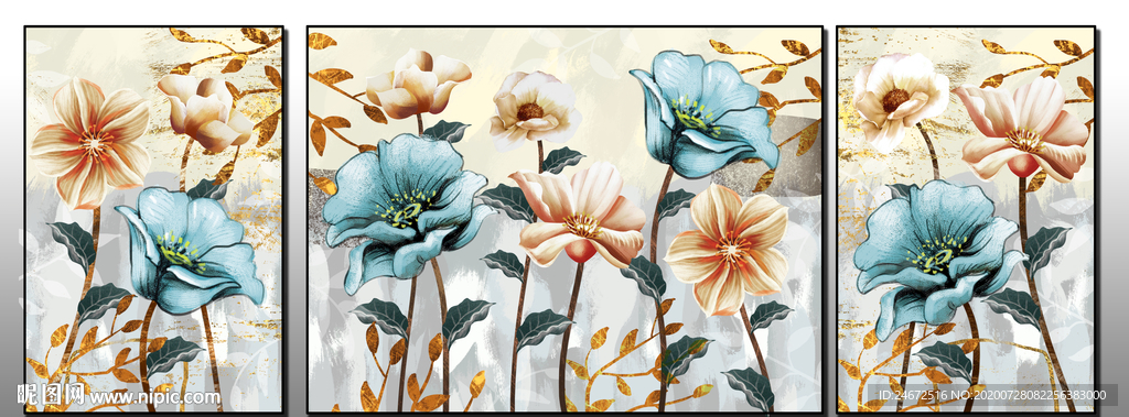 欧式花卉装饰画