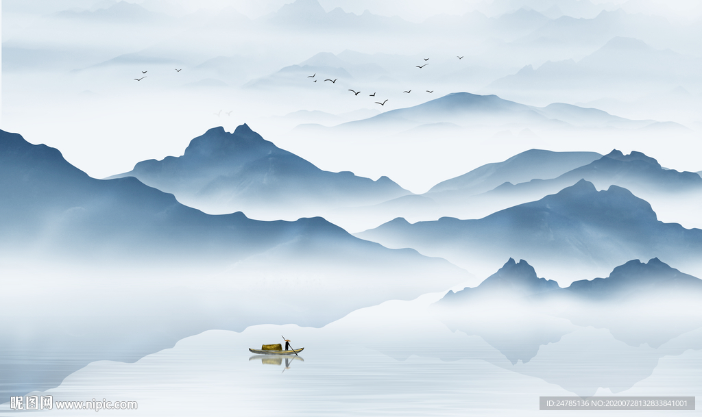 水墨山水画
