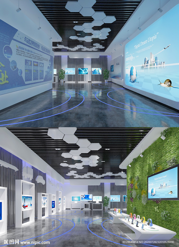 电子展厅3DMAX模型 效果图