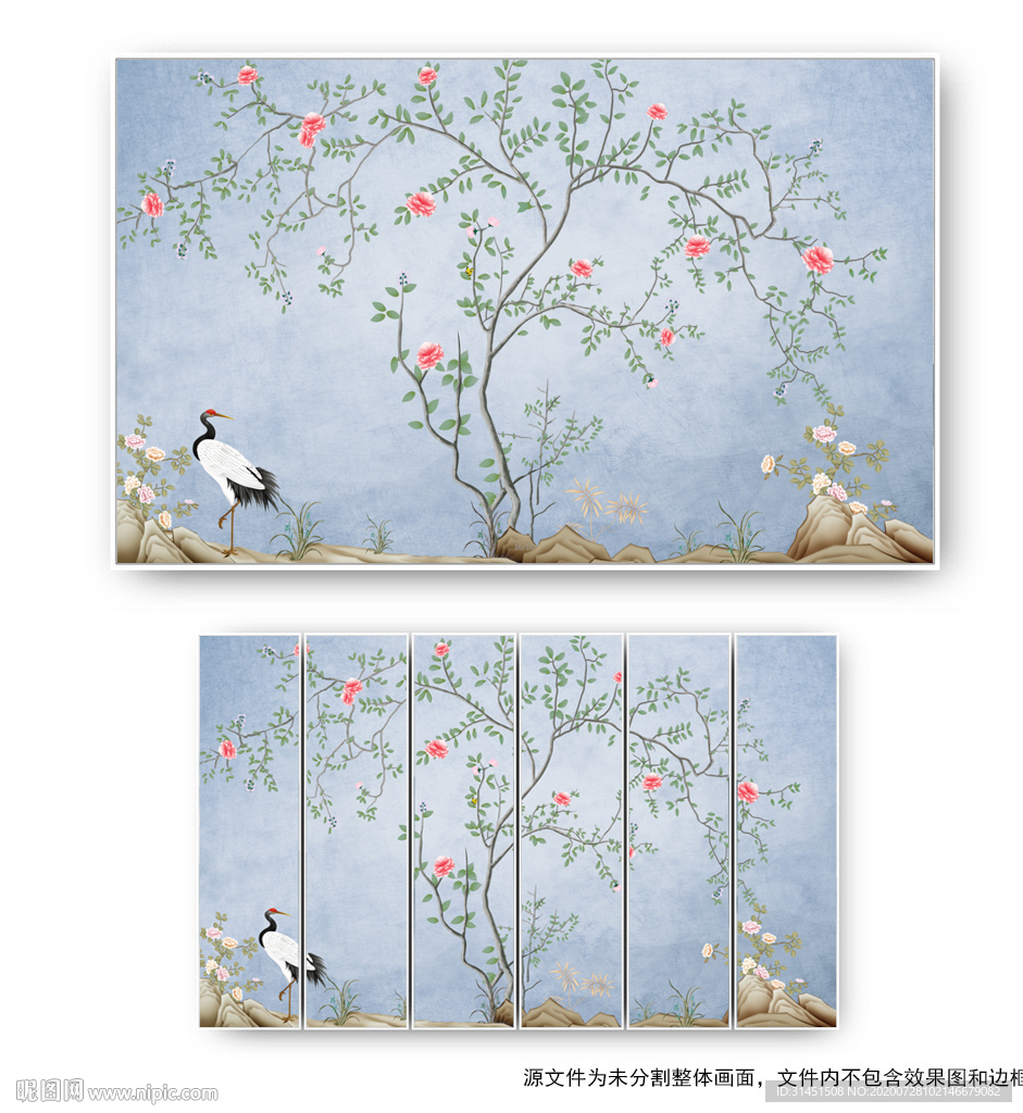 手绘花鸟