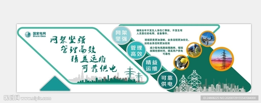国家电网网架安全文化墙 精益运
