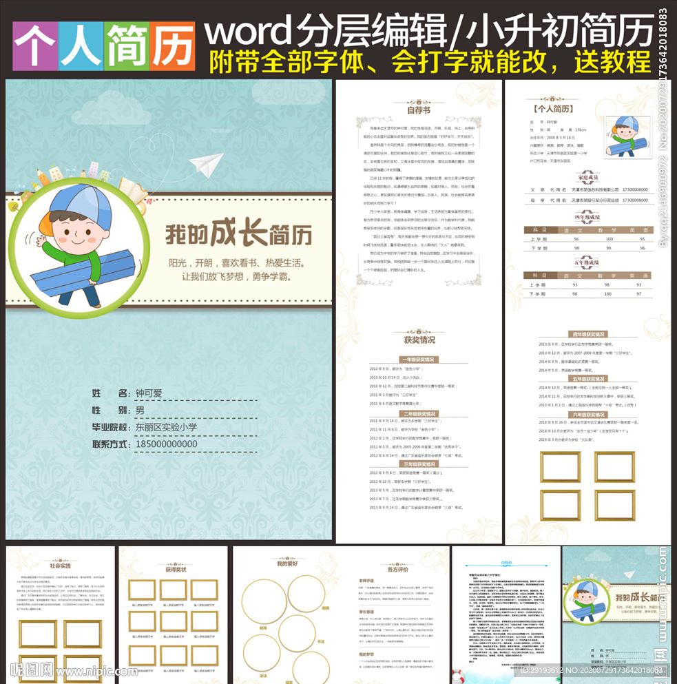 小升初简历