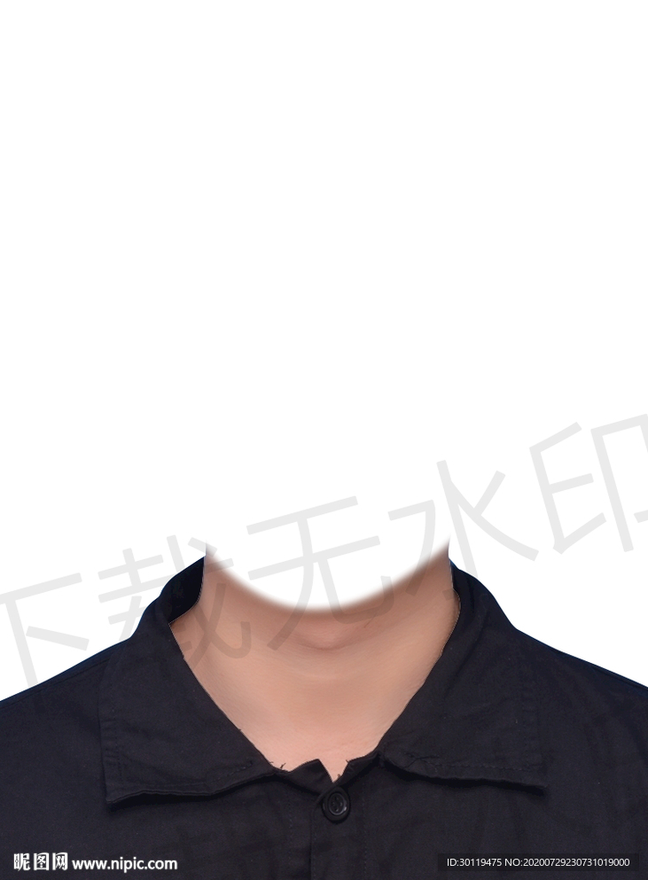 证件照黑色衬衫
