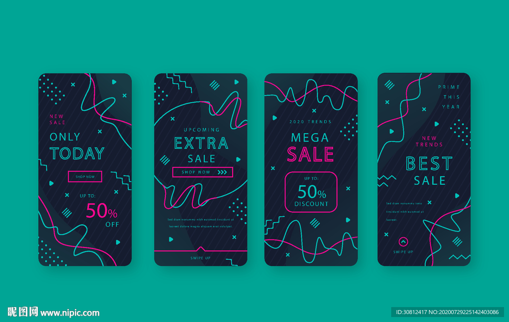 炫彩背景 企业会议 会议展板