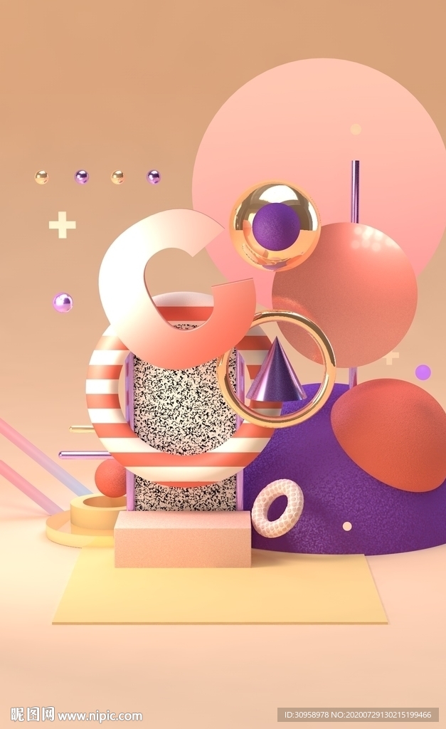 c4d电商展台海报