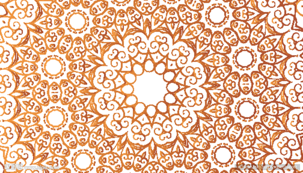 金色曼陀罗图案