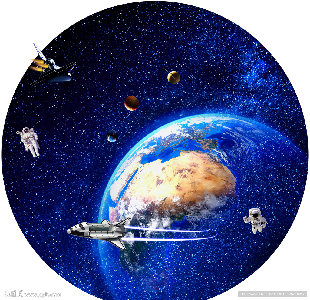 科幻星空背景墙