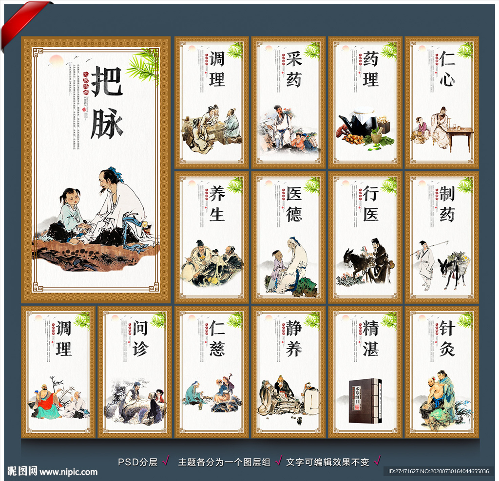 中医养生 中医 中医展板