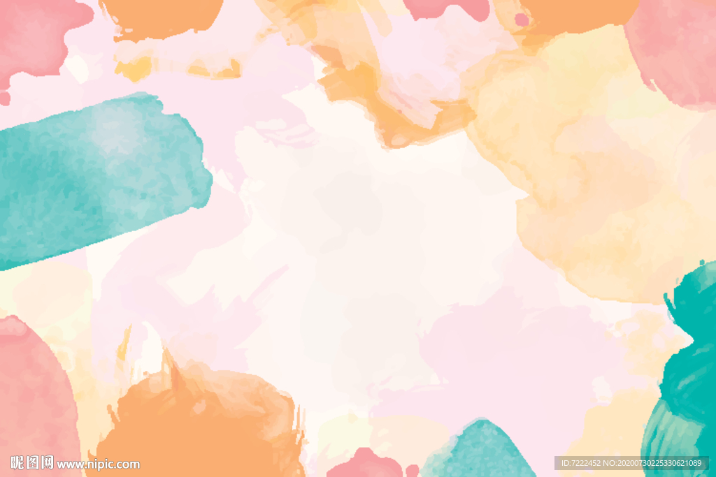 手绘抽象水彩画.