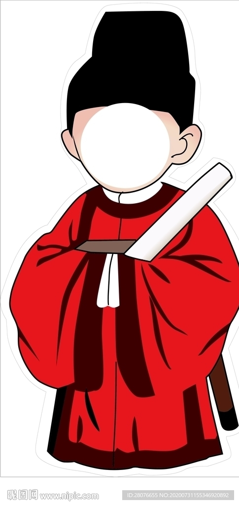 卡通汉服拍照立牌