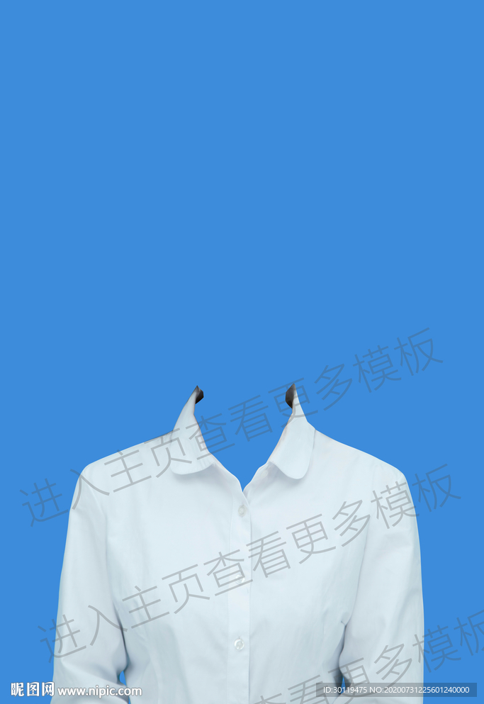 半身白衬衫