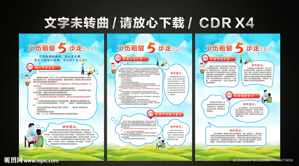 工伤赔偿海报 工伤保险赔偿流程