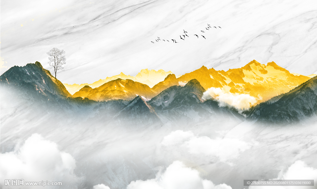 新中式电视背景墙