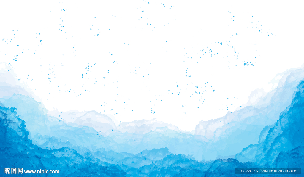 手绘抽象山水画