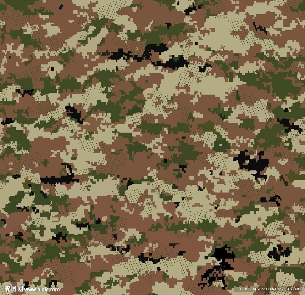 矢量迷彩图案纹样数码印花设计