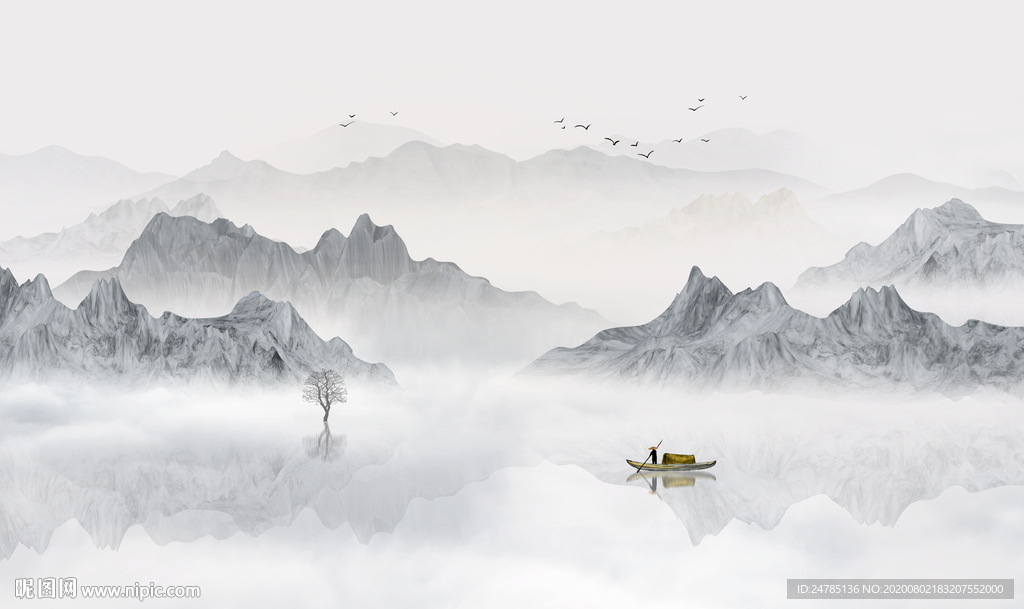 新中式意境山水画