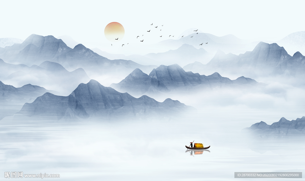 中式山水画