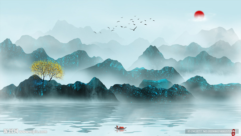 新中式水墨画